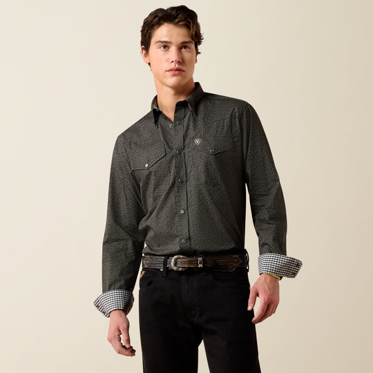 Men's Ariat Wrinkle Free Braven Fitted Snap Shirt - 10079489