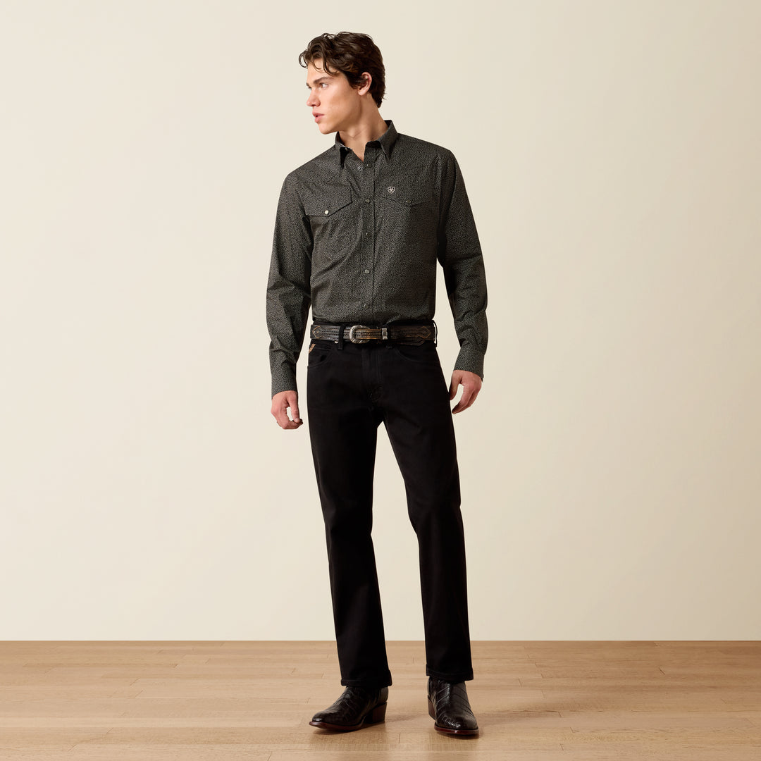 Men's Ariat Wrinkle Free Braven Fitted Snap Shirt - 10079489