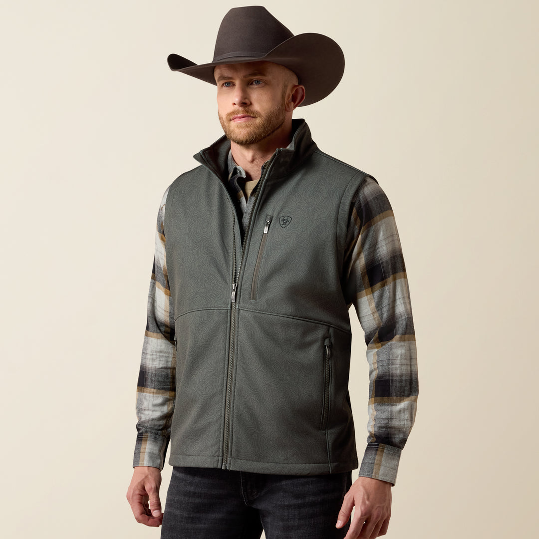 Men's Ariat Logo Softshell Vest Beluga - 10079578