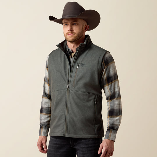 Men's Ariat Logo Softshell Vest Beluga - 10079578
