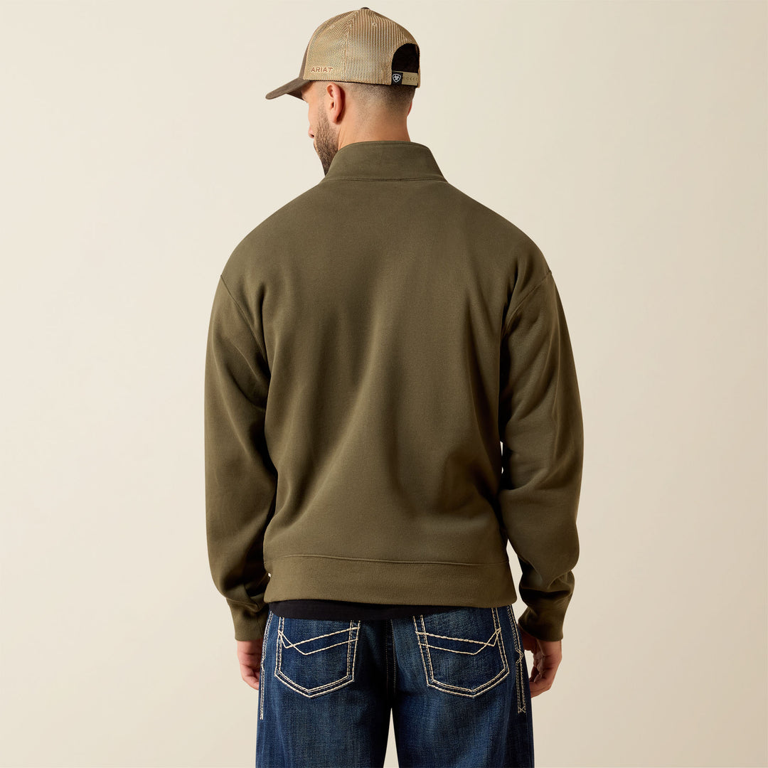 Men's Ariat Core 1/4 Zip Grape Leaf Sweatshirt - 10079612