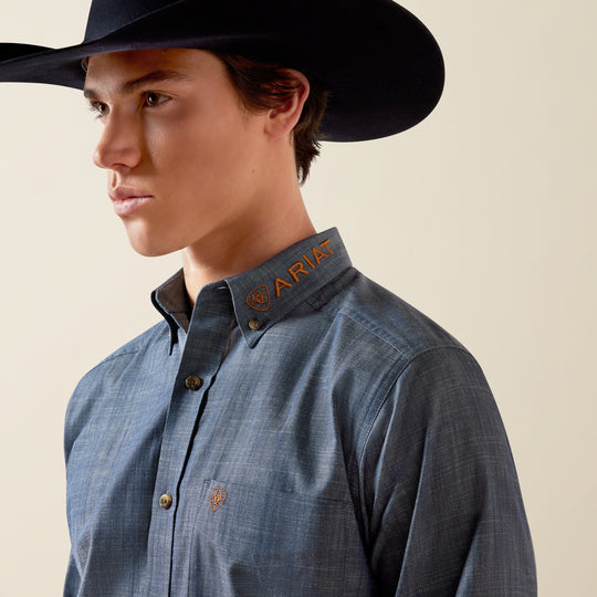 Men's Ariat Team Logo Twill Fitted Shirt - 10079641