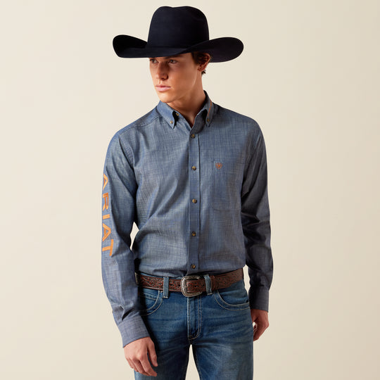 Men's Ariat Team Logo Twill Fitted Shirt - 10079641
