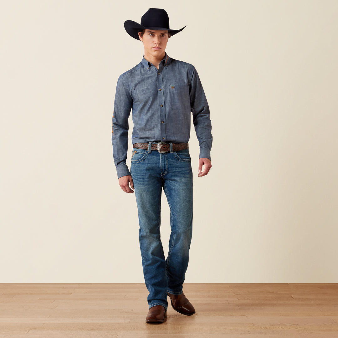 Men's Ariat Team Logo Twill Fitted Shirt - 10079641