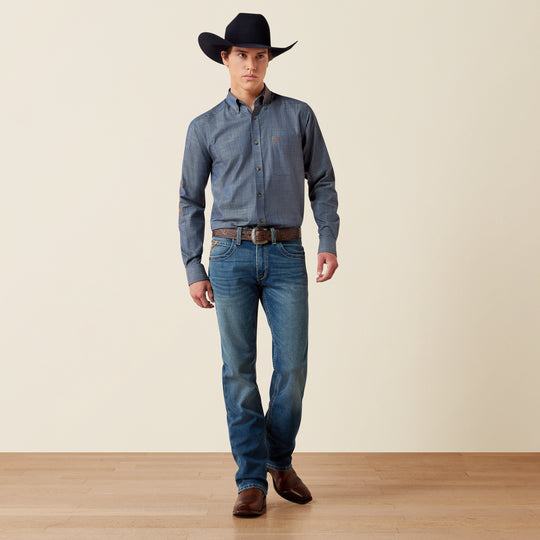 Men's Ariat Team Logo Twill Fitted Shirt - 10079641