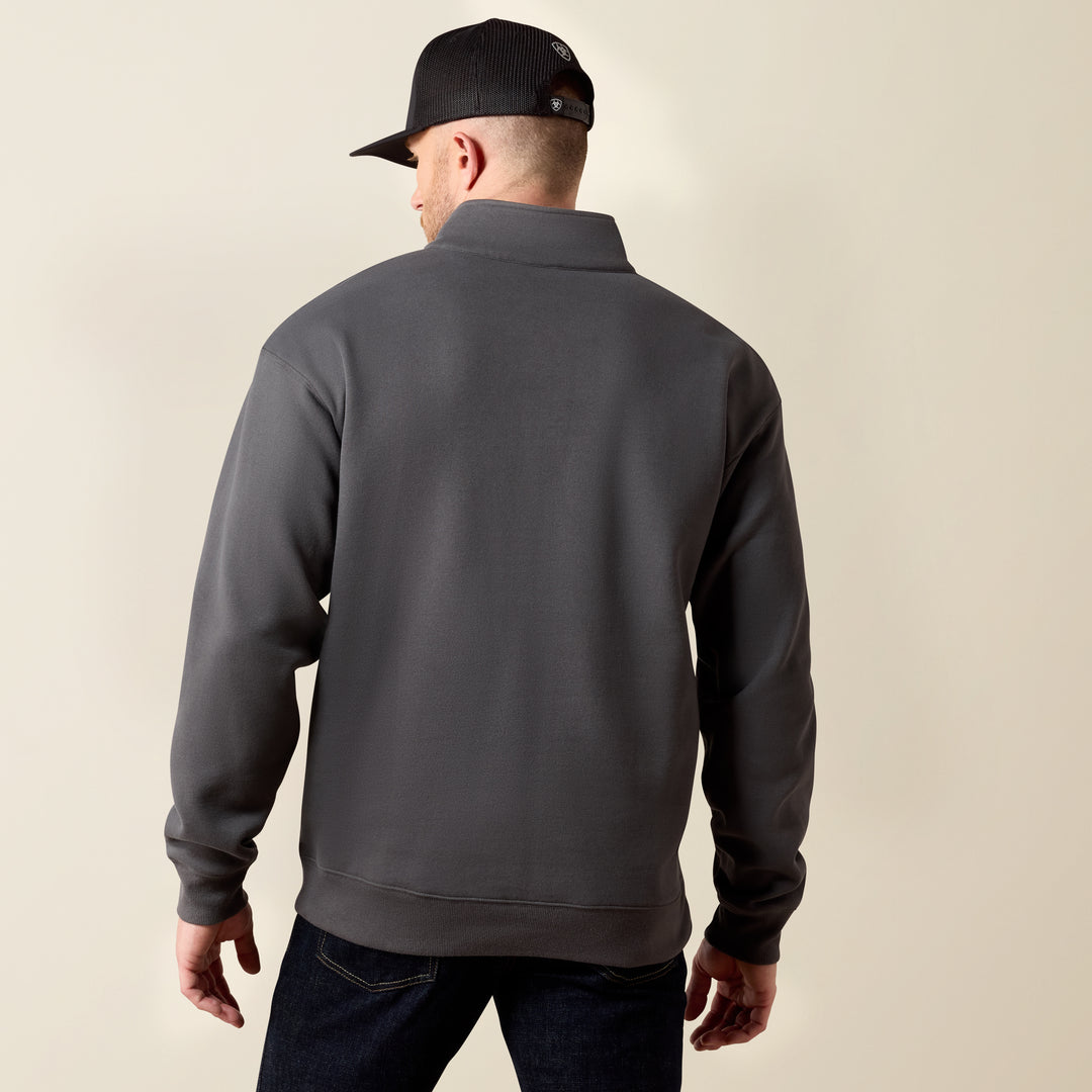 Men's Ariat Core 1/4 Zip Dark Shadow Sweatshirt - 10079647