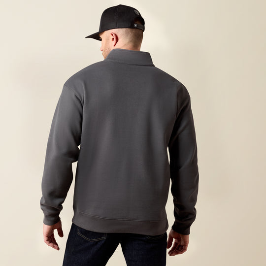Men's Ariat Core 1/4 Zip Dark Shadow Sweatshirt - 10079647
