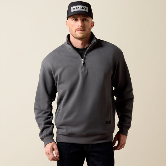 Men's Ariat Core 1/4 Zip Dark Shadow Sweatshirt - 10079647