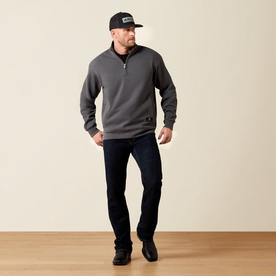 Men's Ariat Core 1/4 Zip Dark Shadow Sweatshirt - 10079647