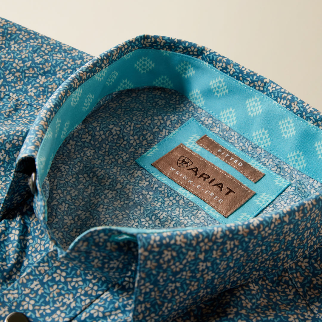 Men's Ariat Wrinkle Free Bram Fitted Snap Shirt - 10079659