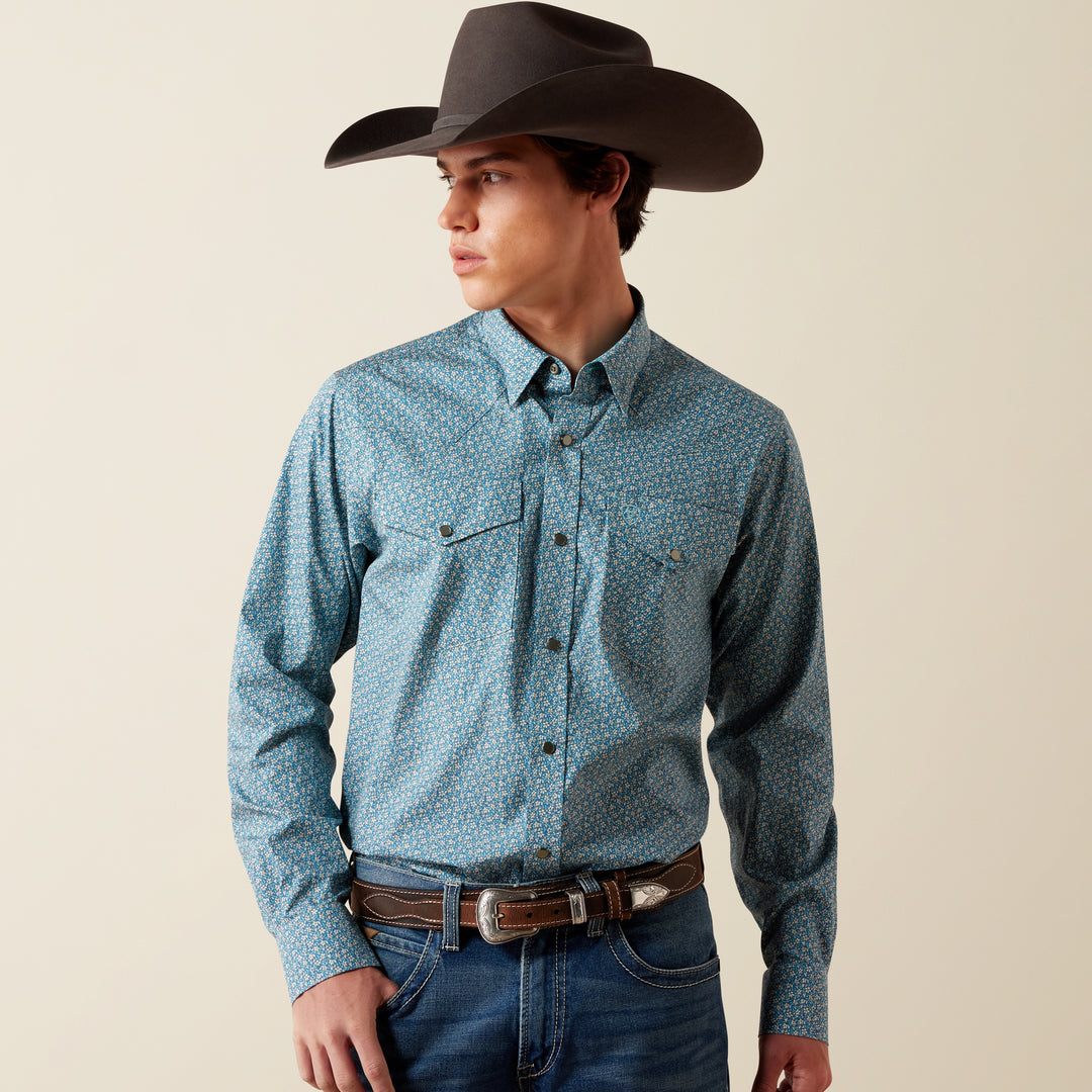 Men's Ariat Wrinkle Free Bram Fitted Snap Shirt - 10079659