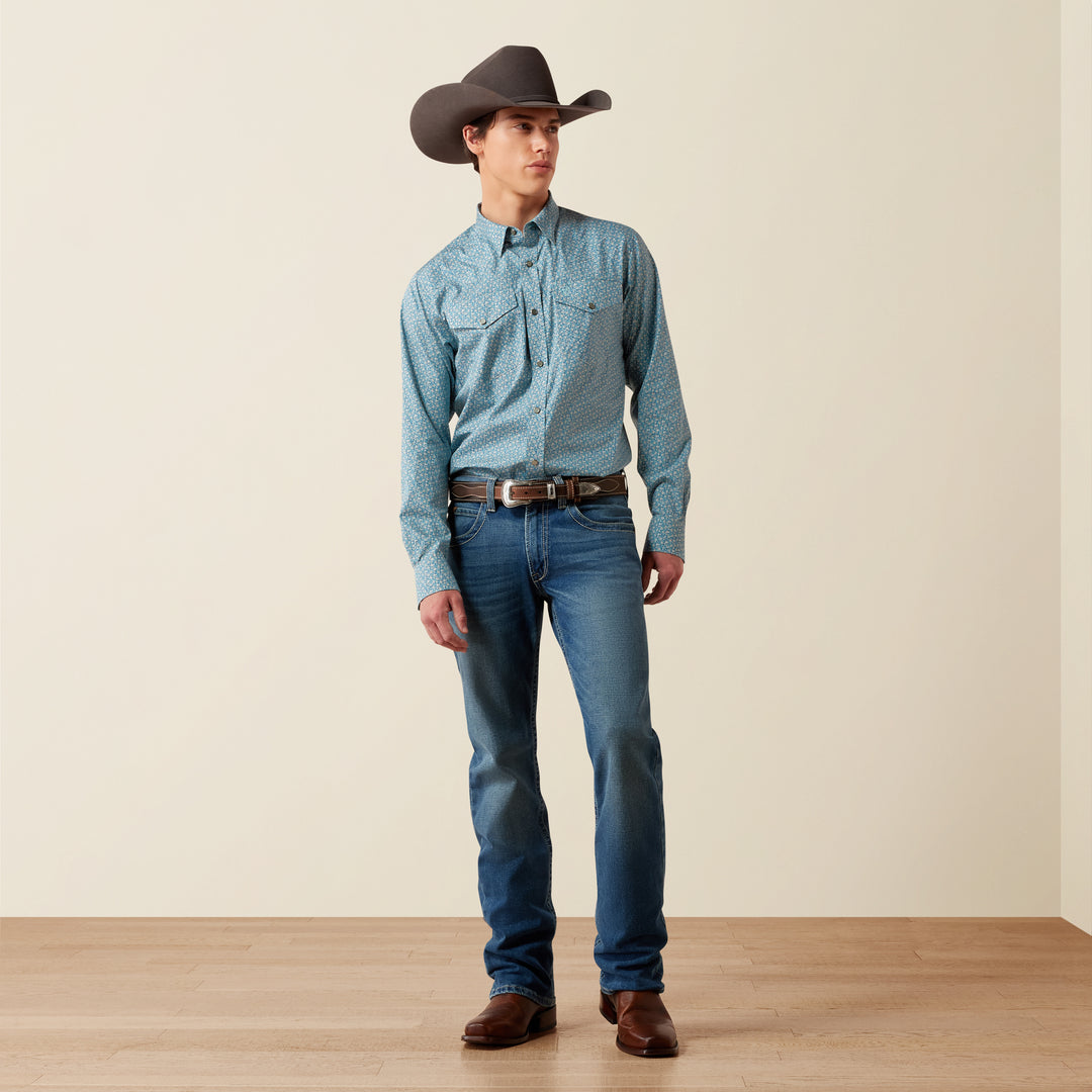 Men's Ariat Wrinkle Free Bram Fitted Snap Shirt - 10079659