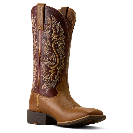 Men's Ariat Sport Colter Wide Square Toe Cowboy Boot Sorrel Crunch- 10080268