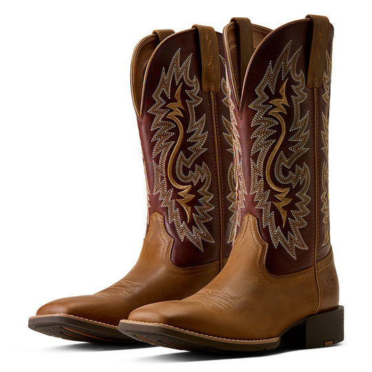 Men's Ariat Sport Colter Wide Square Toe Cowboy Boot Sorrel Crunch- 10080268