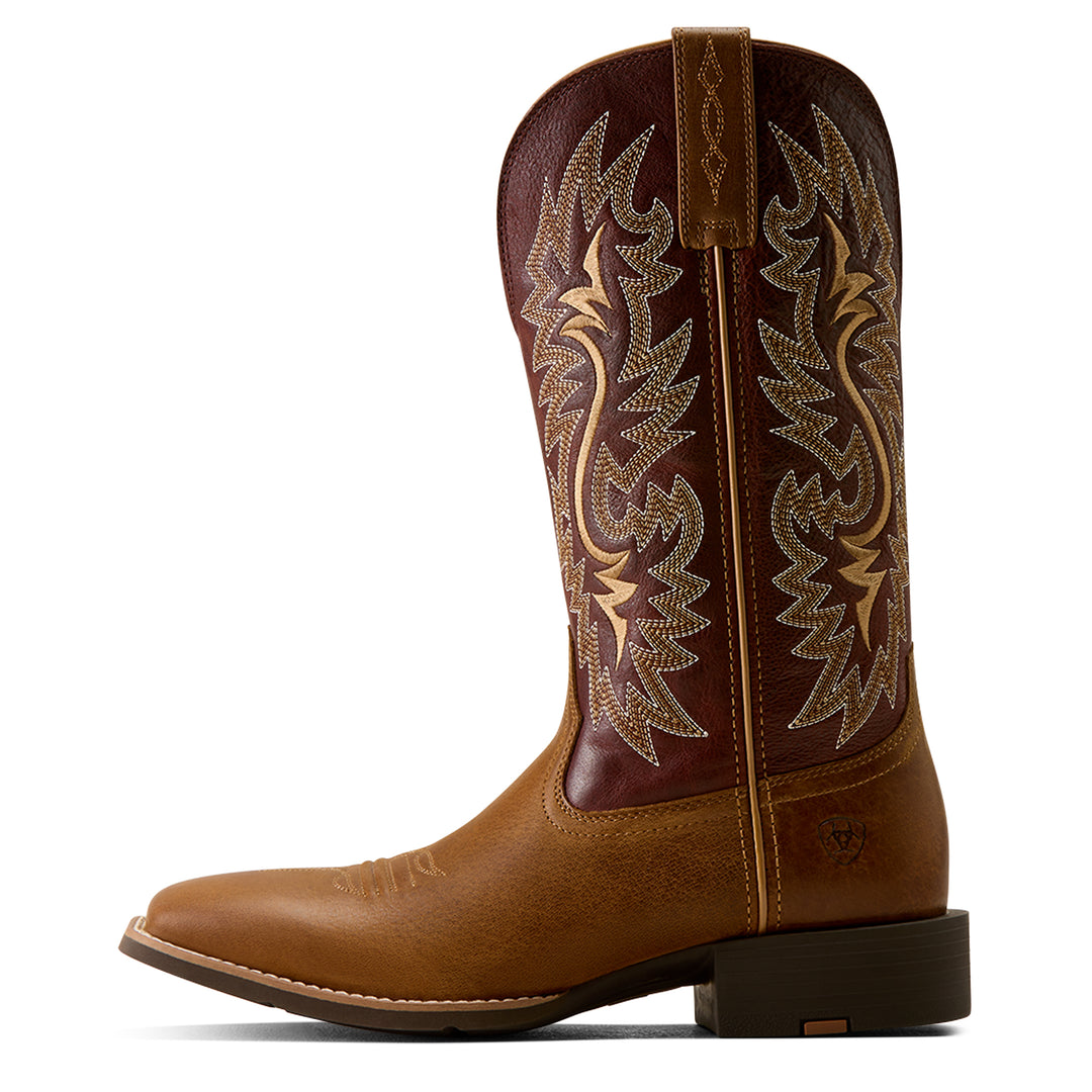 Men's Ariat Sport Colter Wide Square Toe Cowboy Boot Sorrel Crunch- 10080268