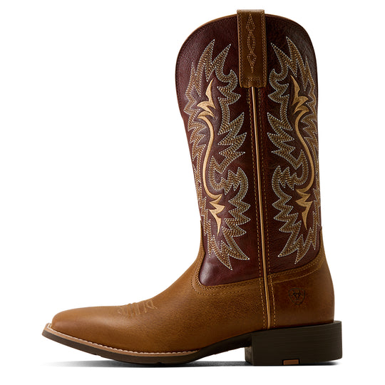 Men's Ariat Sport Colter Wide Square Toe Cowboy Boot Sorrel Crunch- 10080268