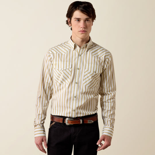 Men's Ariat Wrinkle Free Rival Fitted Snap Shirt - 10080621