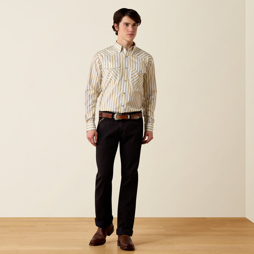 Men's Ariat Wrinkle Free Rival Fitted Snap Shirt - 10080621