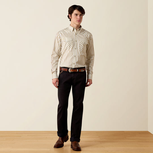 Men's Ariat Wrinkle Free Rival Fitted Snap Shirt - 10080621