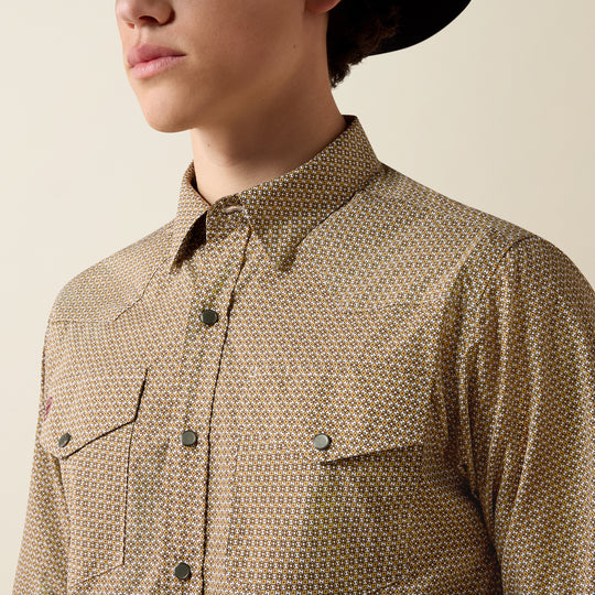 Men's Ariat Wrinkle Free Rip Classic Fit Snap Shirt - 10080698