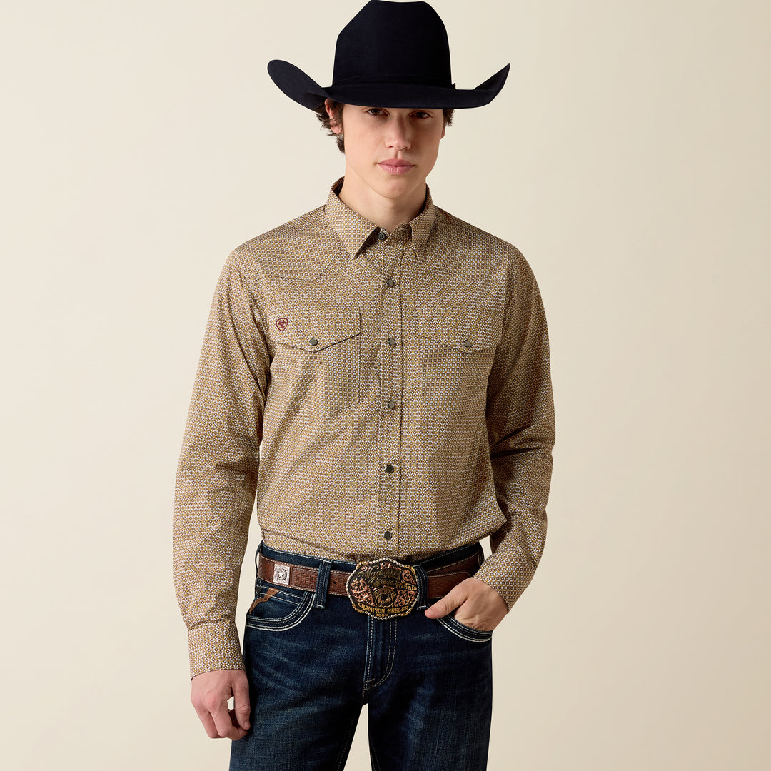 Men's Ariat Wrinkle Free Rip Classic Fit Snap Shirt - 10080698