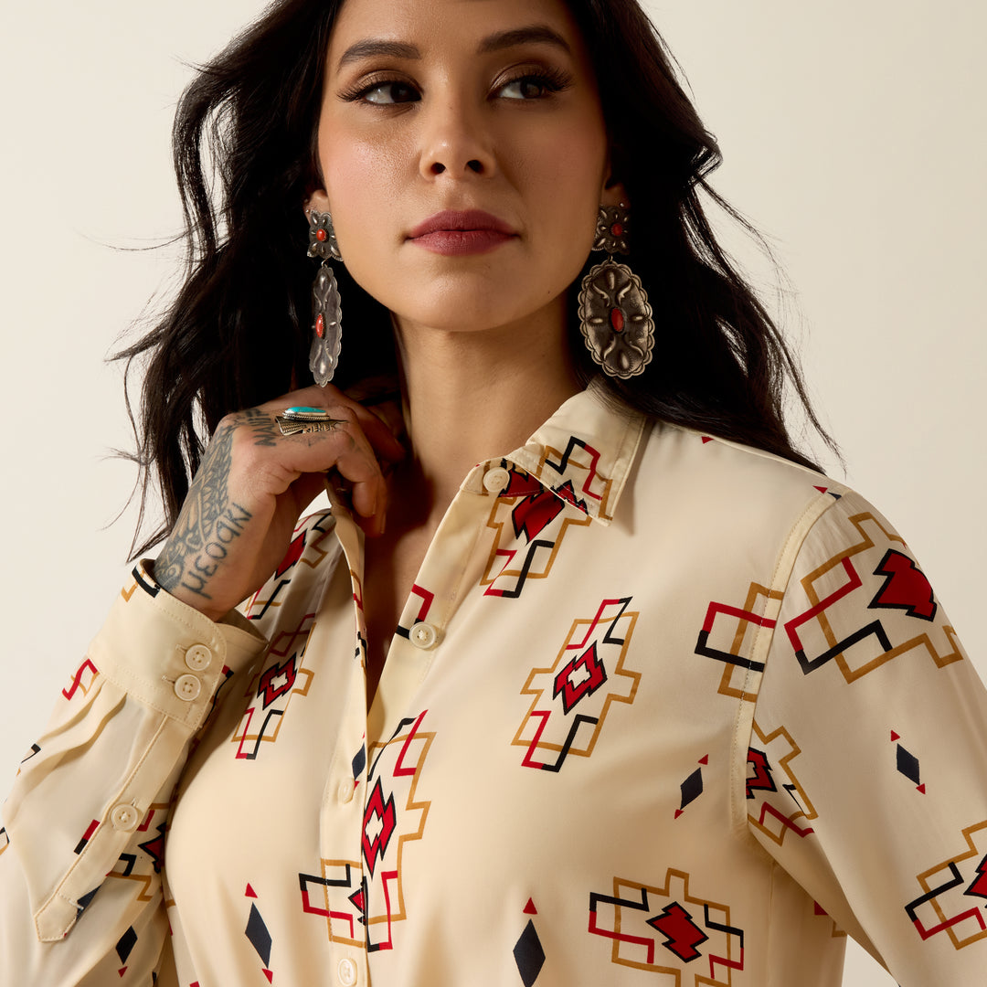 Ladies Ariat Homestyle Shirt - Mosaic Southwest - 10079276
