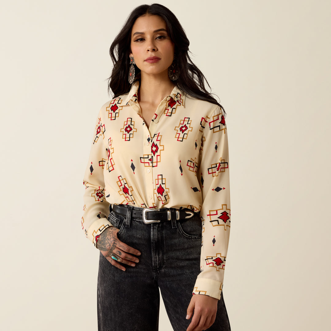 Ladies Ariat Homestyle Shirt - Mosaic Southwest - 10079276
