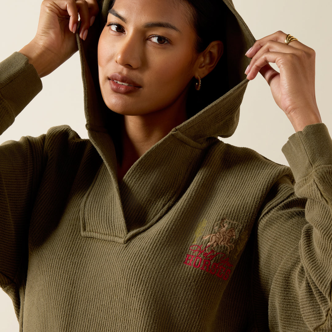 Ladies Ariat Valencia Hoodie - Ivy Green - 10079329