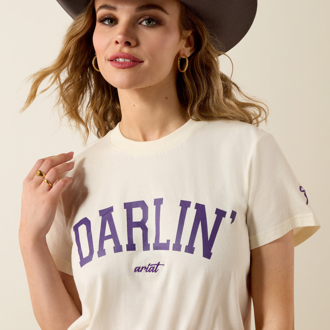 Ladies Ariat Sporty Short Sleeve Purple Darlin T-Shirt - 10079906