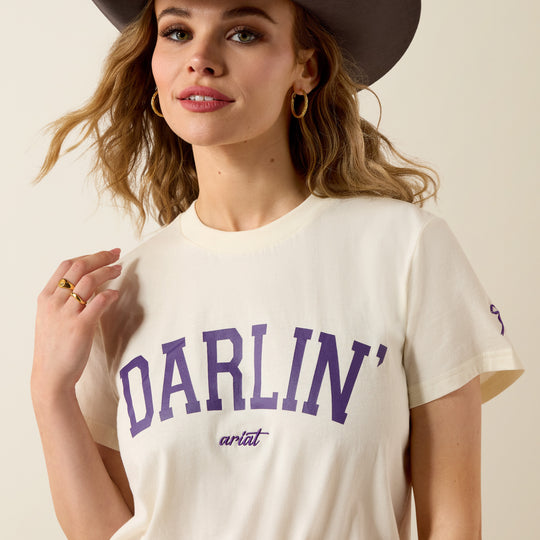 Ladies Ariat Sporty Short Sleeve Purple Darlin T-Shirt - 10079906