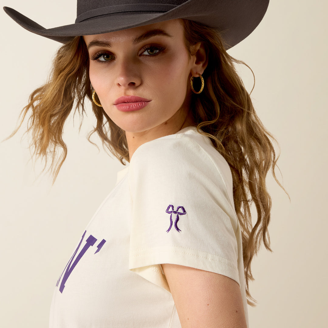 Ladies Ariat Sporty Short Sleeve Purple Darlin T-Shirt - 10079906