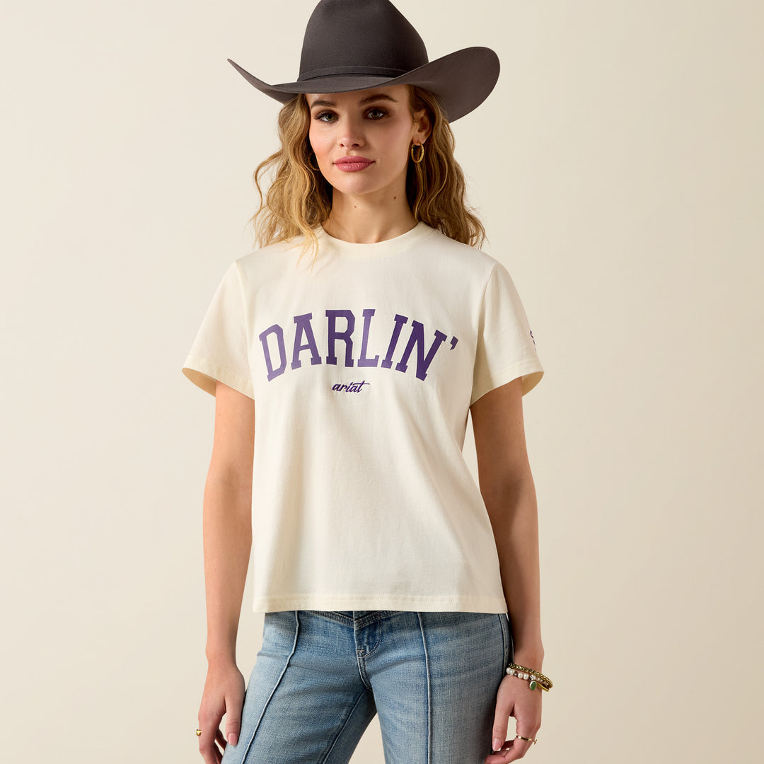 Ladies Ariat Sporty Short Sleeve Purple Darlin T-Shirt - 10079906