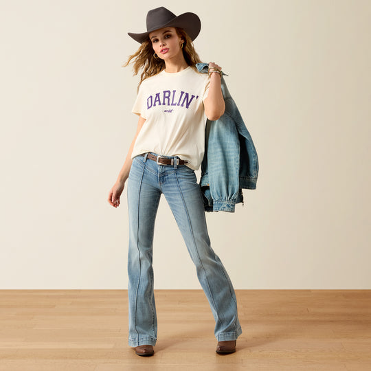 Ladies Ariat Sporty Short Sleeve Purple Darlin T-Shirt - 10079906