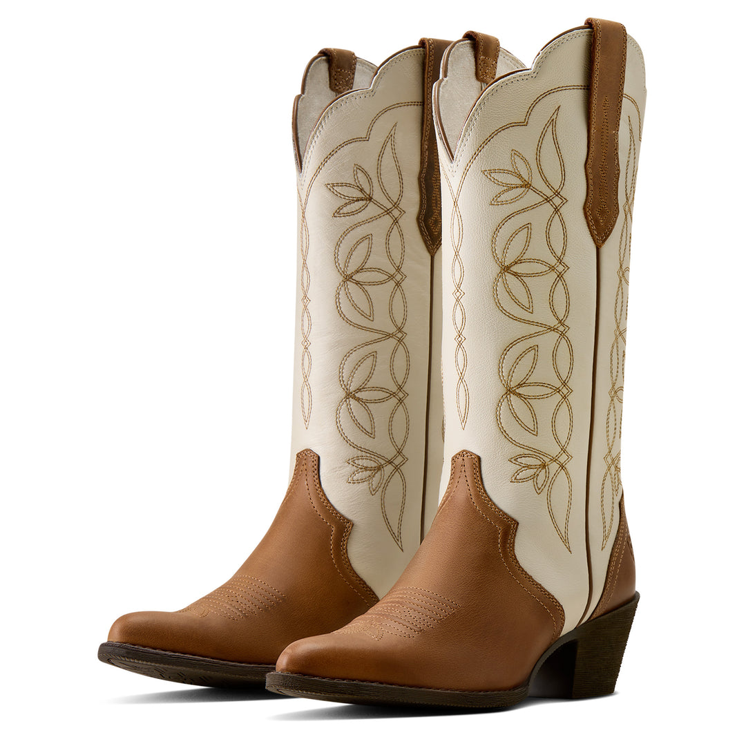 Women's Arait Heritage Blossom J Toe Western Boot Wheat Brown - 10080319