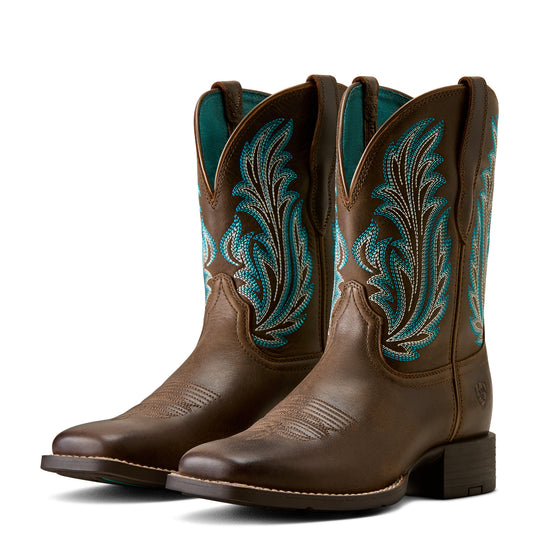 Women's Ariat Round Up Filly Dark Cacao with a 9" Dark Cacao Top - 10080408