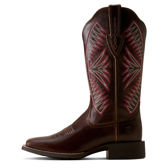 Ladies Ariat Round Up Ruidoso Wide Square Toe Western Boot - 10080434