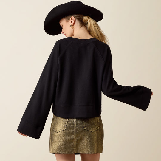 Ladies Ariat Steer Statement Sweatshirt - Black - 10080672