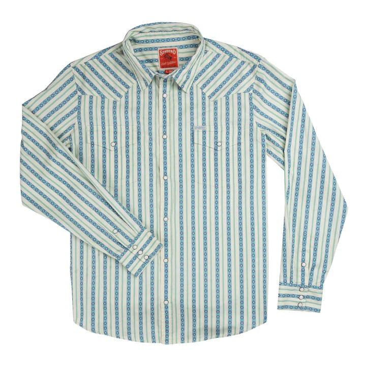 Men's Sendero Provisions Co. Wyatt Pearl Snap Long Sleeve Southwest Stripe Shirt