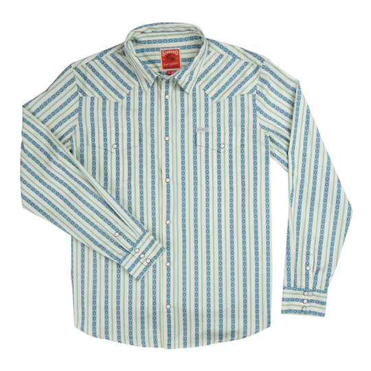 Men's Sendero Provisions Co. Wyatt Pearl Snap Long Sleeve Southwest Stripe Shirt