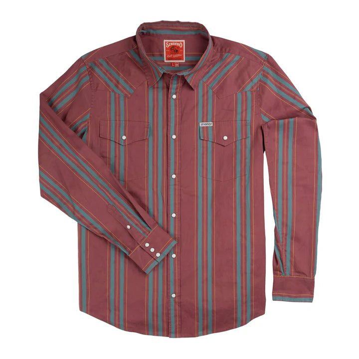 Men's Sendero Provisions Co. Wyatt Pearl Snap Long Sleeve Miles City Strip Shirt