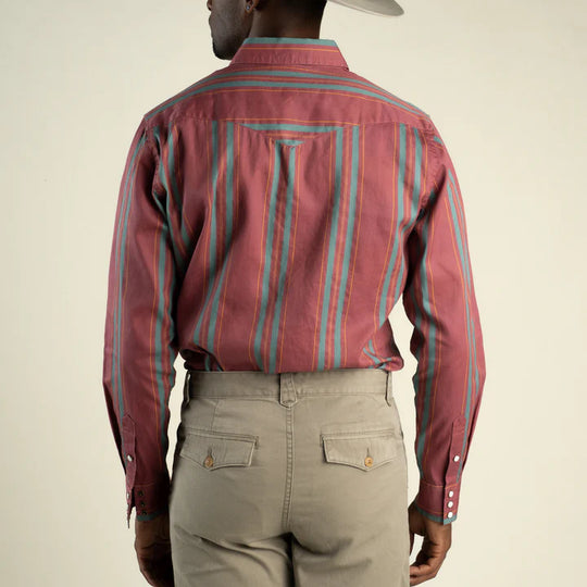Men's Sendero Provisions Co. Wyatt Pearl Snap Long Sleeve Miles City Strip Shirt
