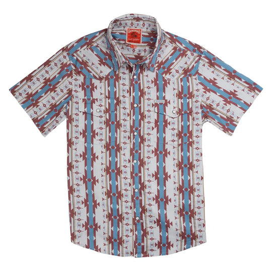 Sendero Provisions Co. The Wyatt Pearl Snap Short Sleeve Cienega Stripe Shirt