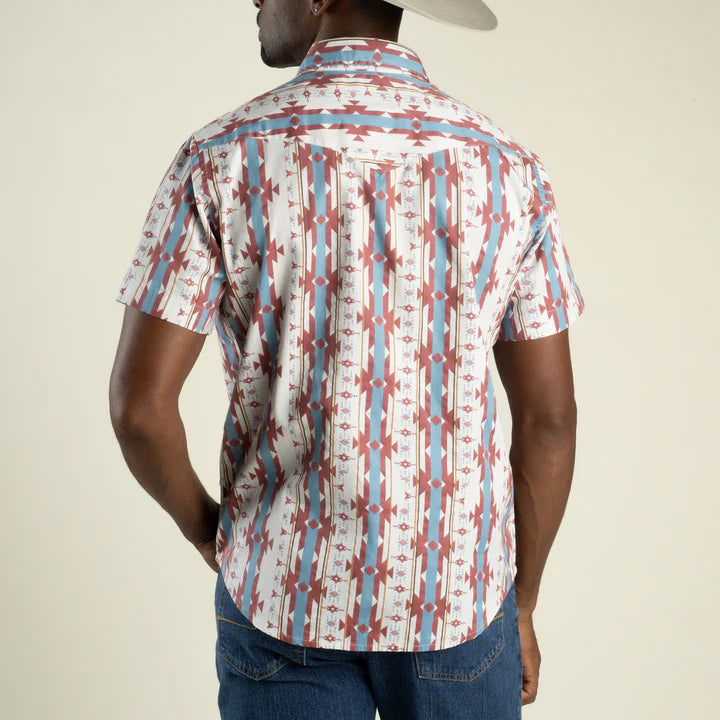 Sendero Provisions Co. The Wyatt Pearl Snap Short Sleeve Cienega Stripe Shirt