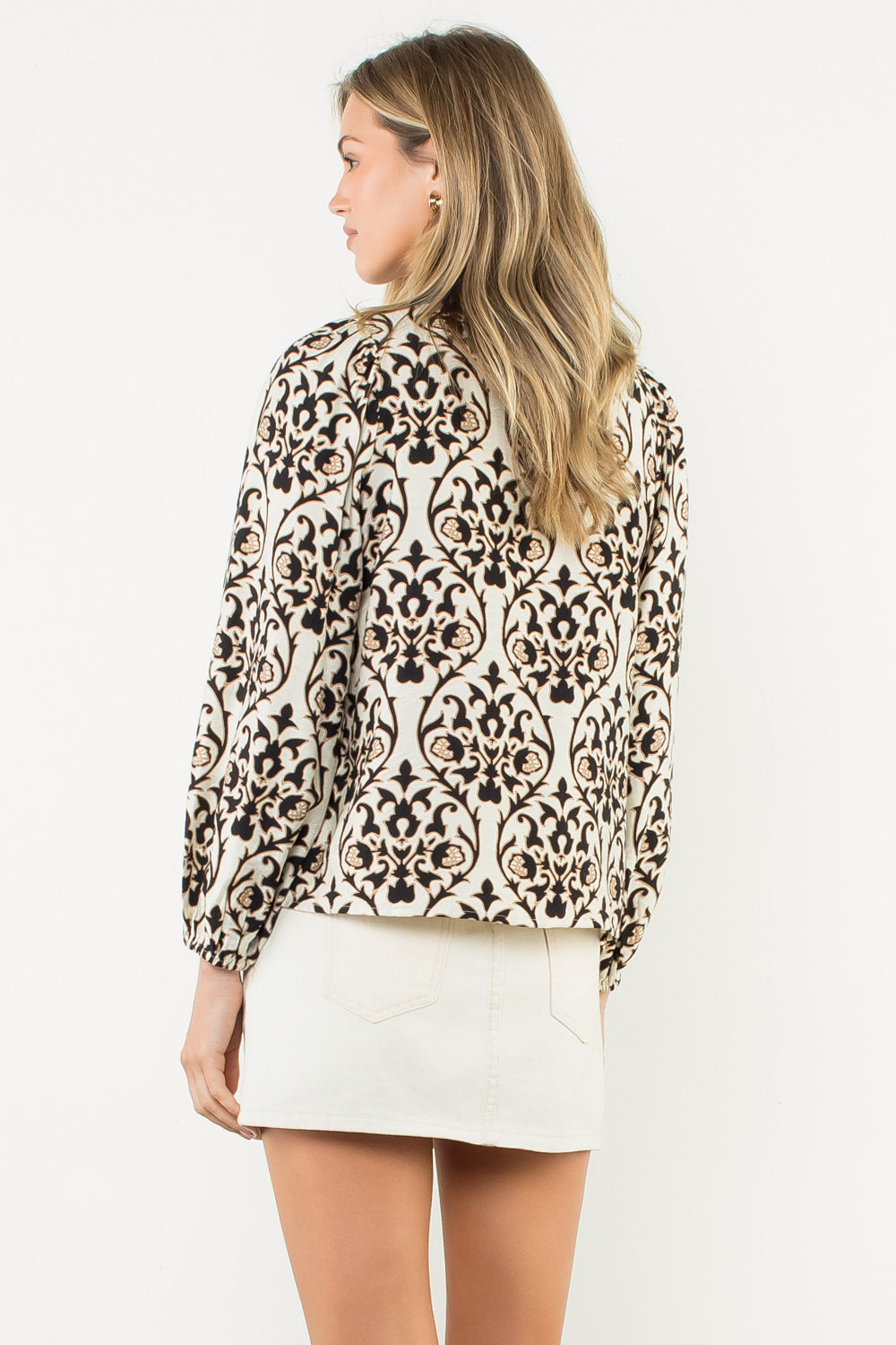 Ladies THML  Long Sleeve Printed Top - FTM3084
