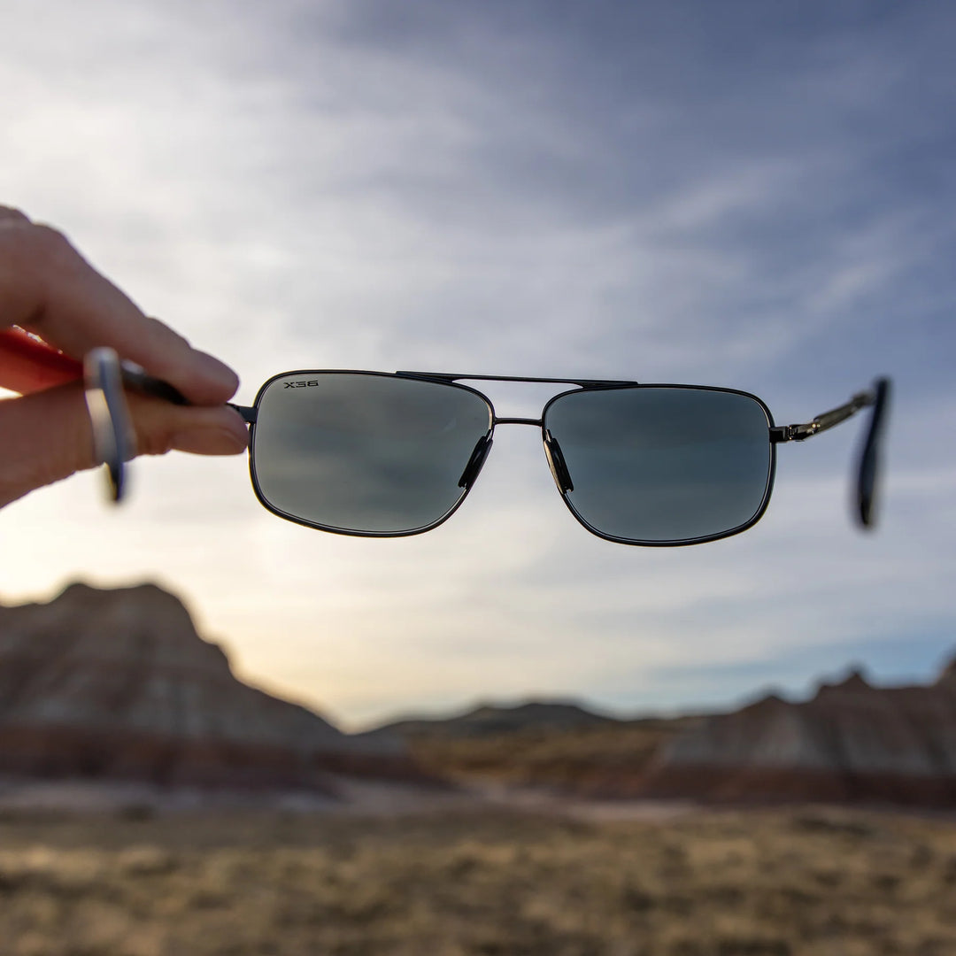 BEX GAMBIT Polished Black/Gray/Silver Sunglasses - S147BGS