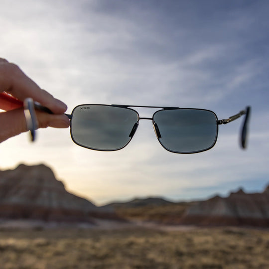 BEX GAMBIT Polished Black/Gray/Silver Sunglasses - S147BGS