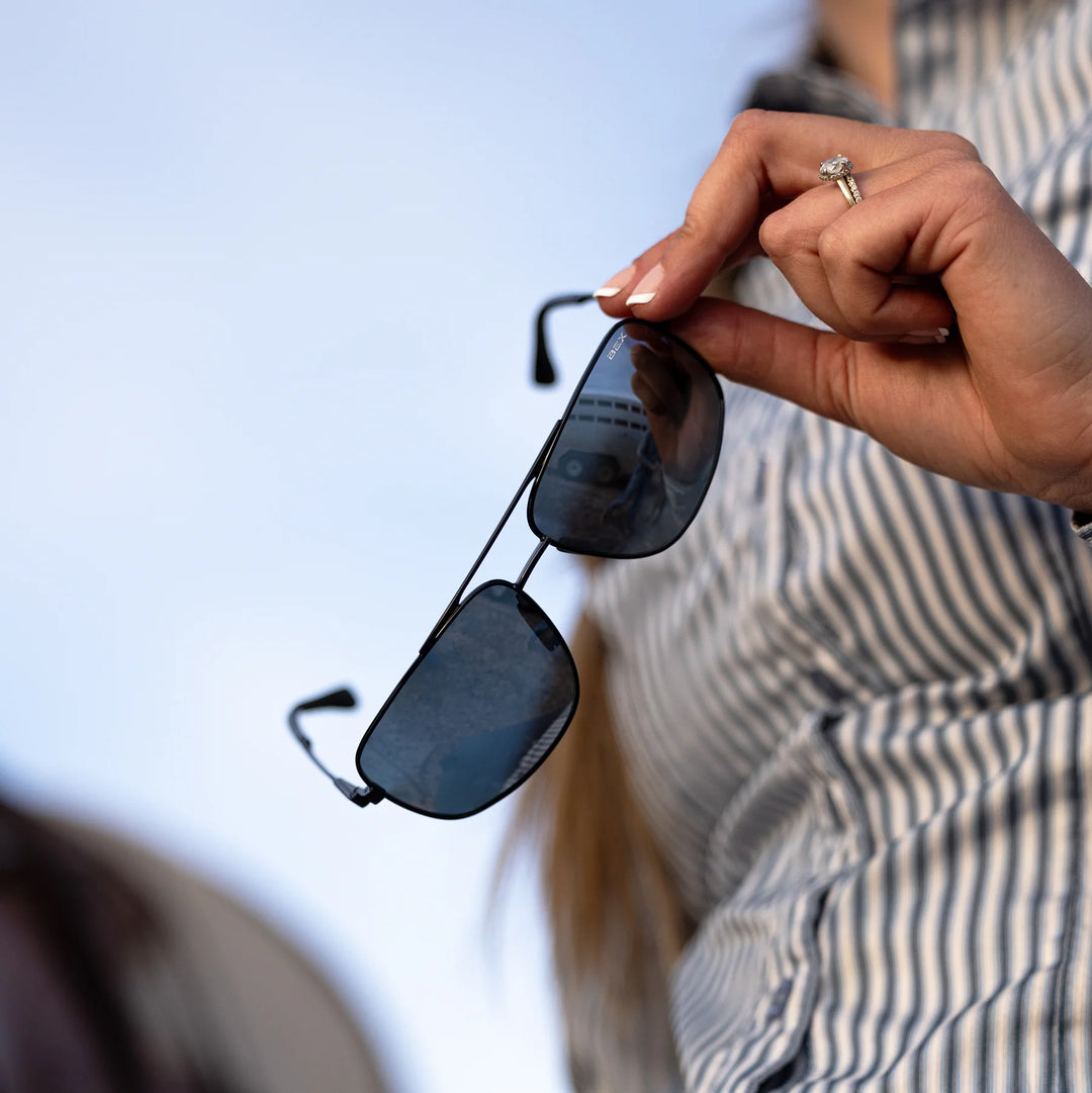 BEX GAMBIT Polished Black/Gray/Silver Sunglasses - S147BGS