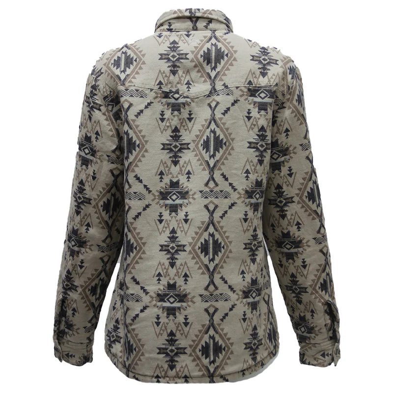 Ladies Hooey Bandera Reversible Barn Jacket Cream/Aztec - HJ2606CRAZ