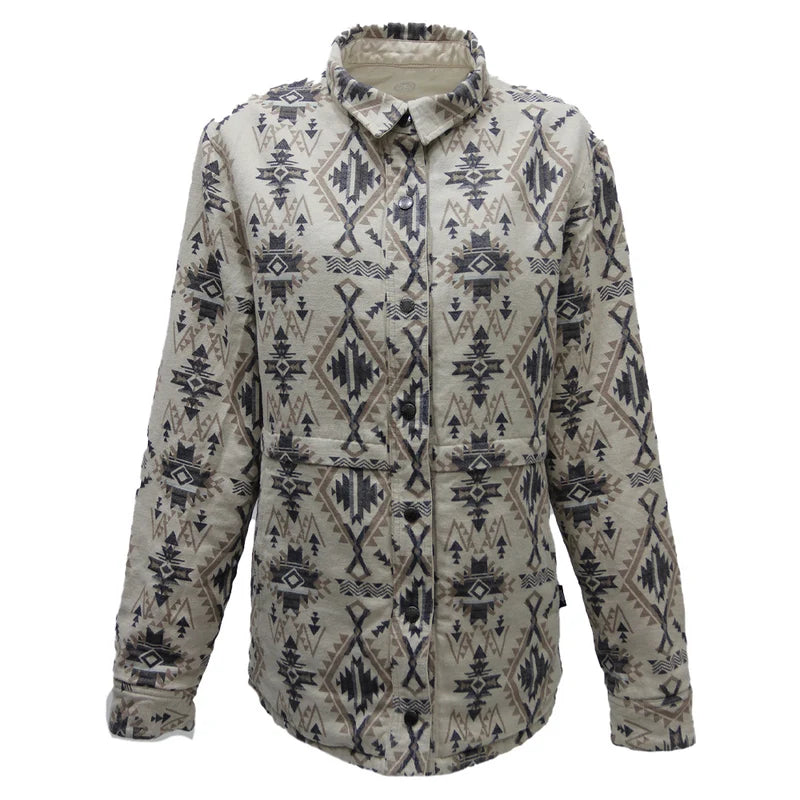 Ladies Hooey Bandera Reversible Barn Jacket Cream/Aztec - HJ2606CRAZ