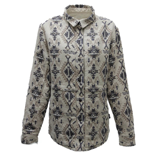 Ladies Hooey Bandera Reversible Barn Jacket Cream/Aztec - HJ2606CRAZ
